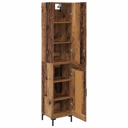 Highboard Altholz 69,5 x 34 x 180 cm Holzwerkstoff