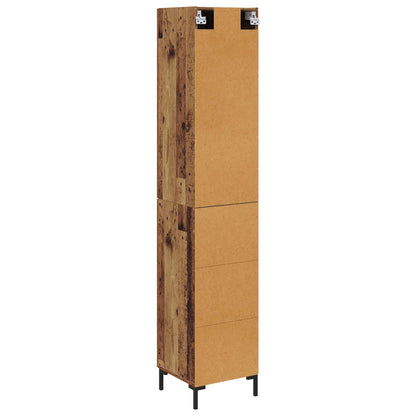 Highboard Altholz 69,5 x 34 x 180 cm Holzwerkstoff