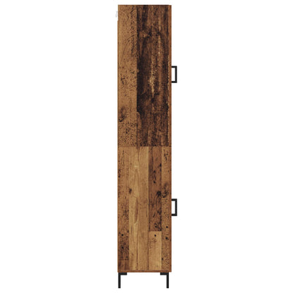 Highboard Altholz 69,5 x 34 x 180 cm Holzwerkstoff