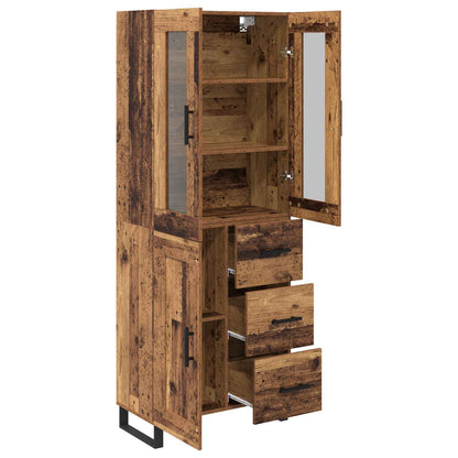 Highboard mit Schubladen 2 pcs Altholz Holzwerkstoff