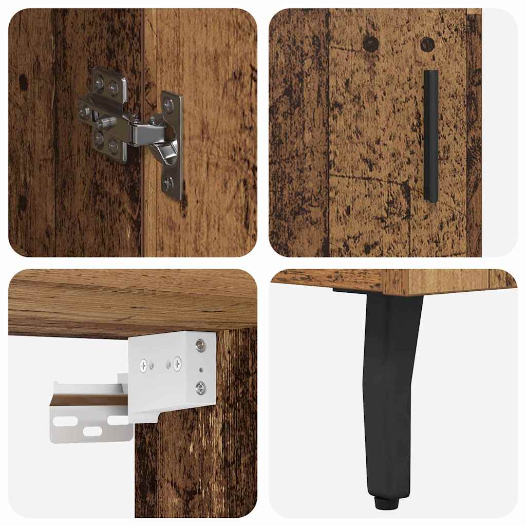 Highboard 2 pcs Altholz Holzwerkstoff