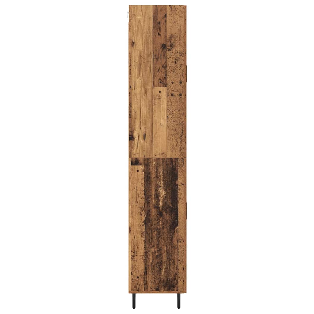 Highboard 2 pcs Altholz Holzwerkstoff