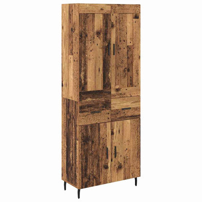 Highboard mit Schubladen 2 pcs Altholz Holzwerkstoff