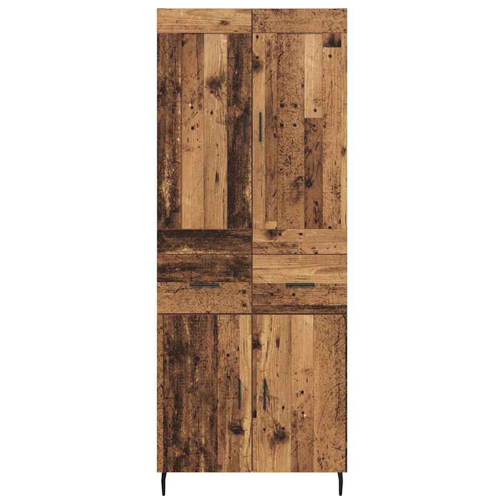 Highboard mit Schubladen 2 pcs Altholz Holzwerkstoff