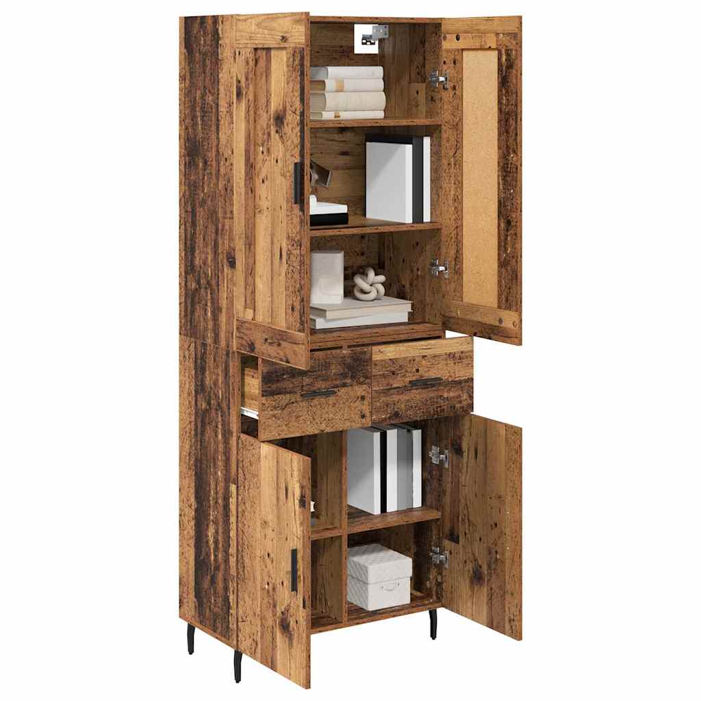 Highboard mit Schubladen 2 pcs Altholz Holzwerkstoff