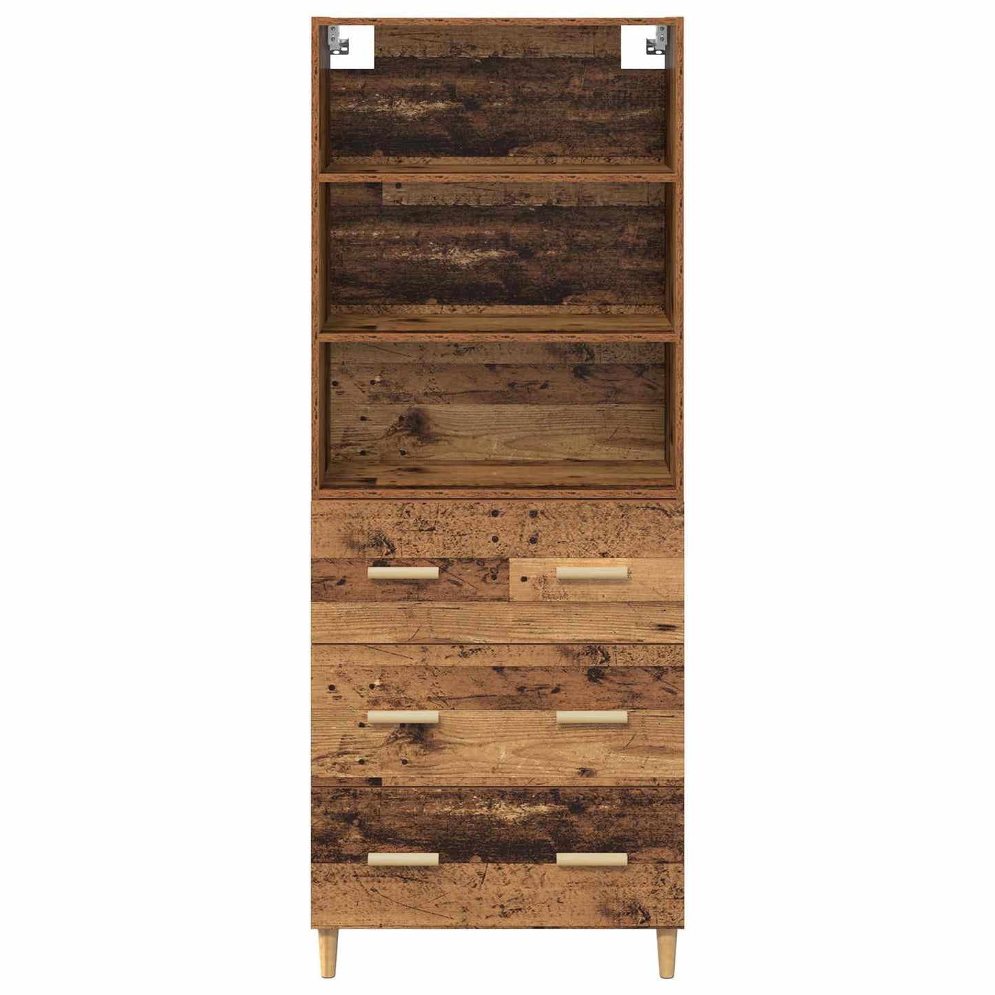 Highboard Altholz 69,5 x 32,5 x 180 cm Holzwerkstoff