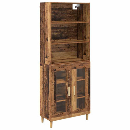 Highboard Altholz 69,5 x 32,5 x 180 cm Holzwerkstoff