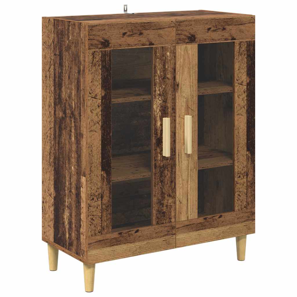 Highboard Altholz 69,5 x 32,5 x 180 cm Holzwerkstoff