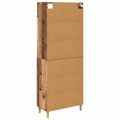 Highboard Altholz 69,5 x 32,5 x 180 cm Holzwerkstoff