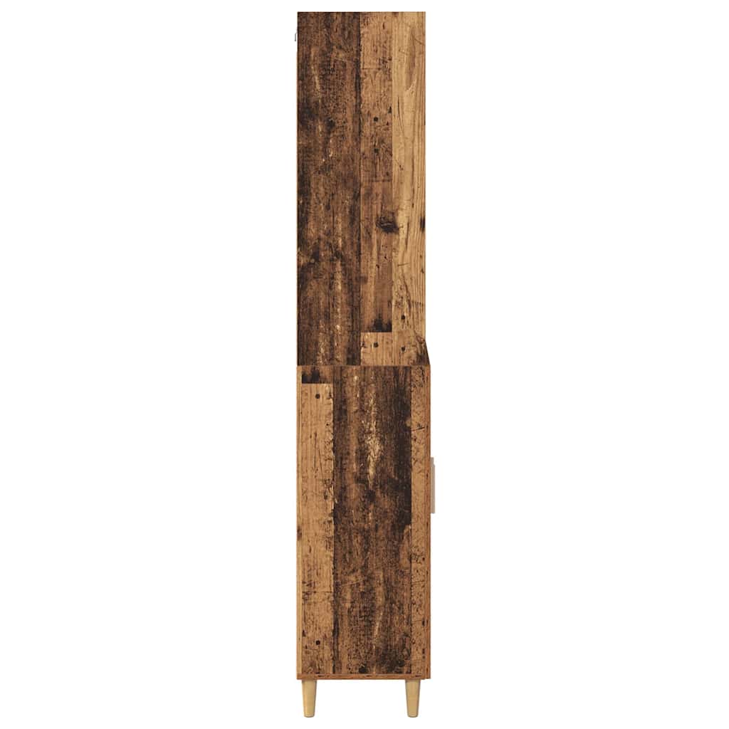 Highboard Altholz 69,5 x 32,5 x 180 cm Holzwerkstoff