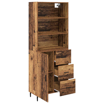 Highboard mit Schubladen 2 pcs Altholz Holzwerkstoff