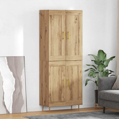Highboard Artisan-Eiche 69,5 x 34 x 180 cm Holzwerkstoff
