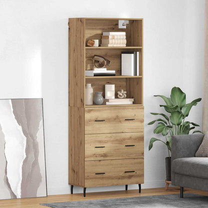Highboard mit Schubladen Artisan-Eiche 69,5 x 34 x 180 cm