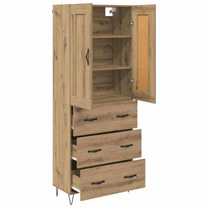 Highboard Artisan-Eiche 69,5 x 34 x 180 cm Holzwerkstoff
