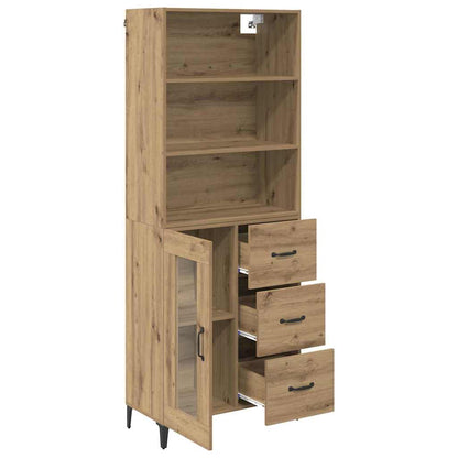 Highboard Artisan-Eiche 69,5 x 34 x 180 cm Holzwerkstoff