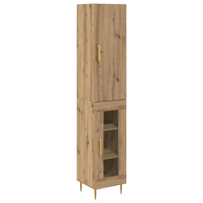 Highboard 2 pcs Artisan-Eiche Holzwerkstoff