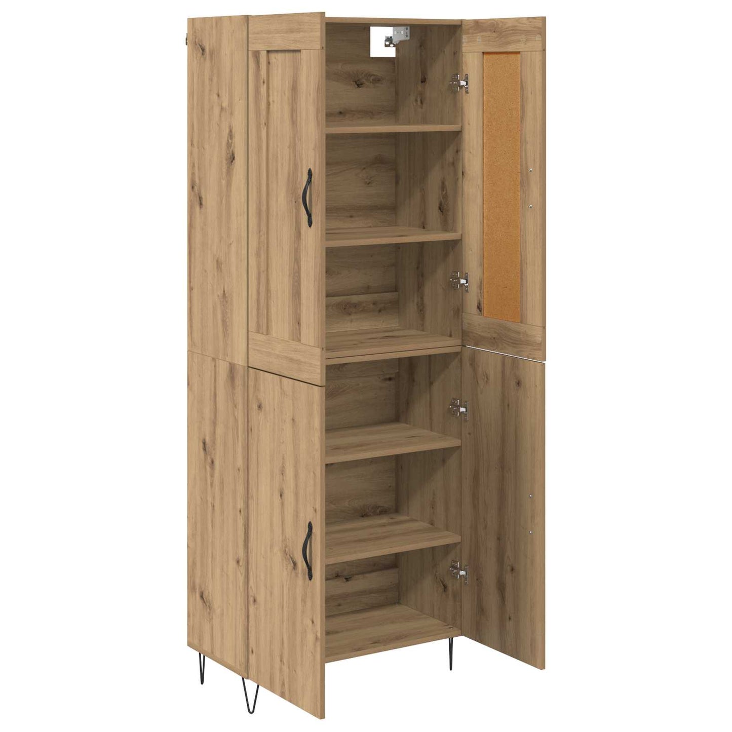 Highboard Artisan-Eiche 69,5 x 34 x 180 cm Holzwerkstoff