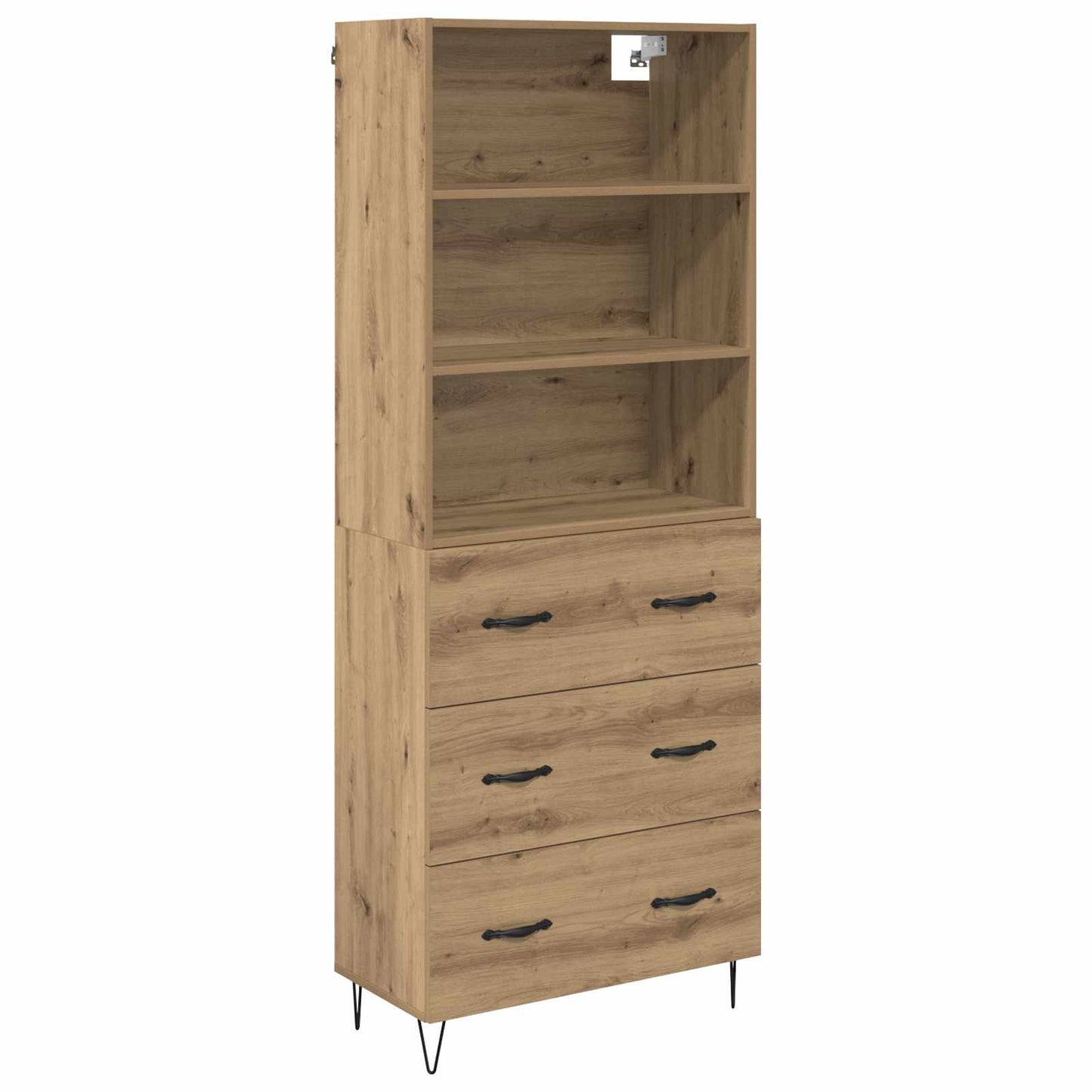 Highboard mit Schubladen 2 pcs Artisan-Eiche Holzwerkstoff