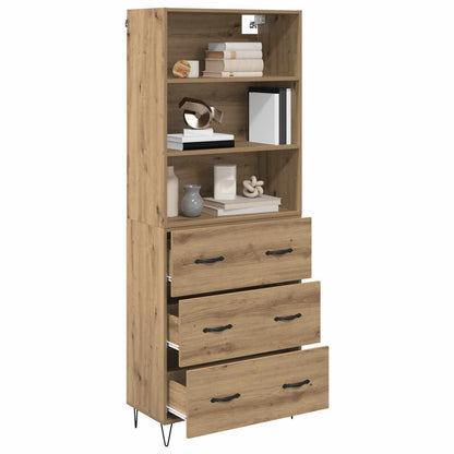 Highboard mit Schubladen 2 pcs Artisan-Eiche Holzwerkstoff