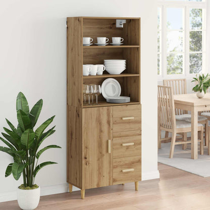 Highboard Artisan-Eiche 69,5 x 32,5 x 180 cm Holzwerkstoff