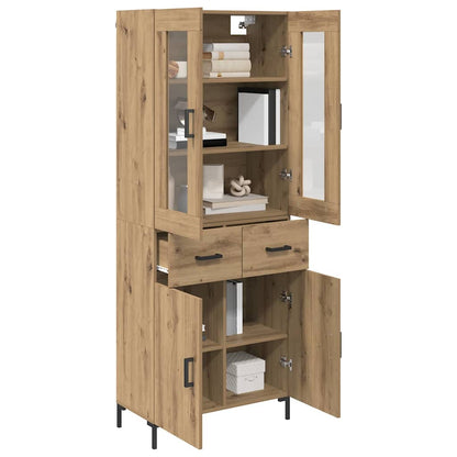 Highboard mit Schubladen 2 pcs Artisan-Eiche Holzwerkstoff
