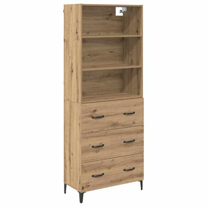 Highboard Artisan-Eiche 69,5 x 34 x 180 cm Holzwerkstoff