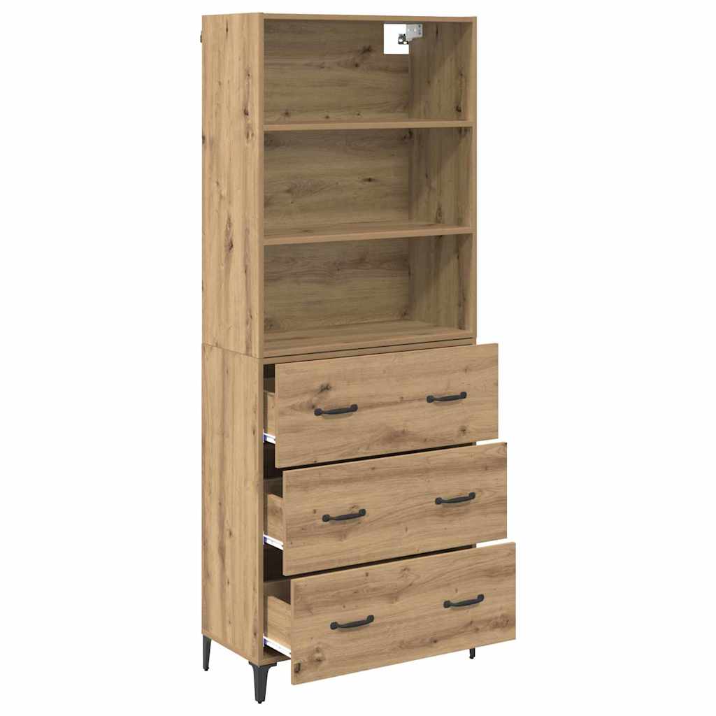 Highboard Artisan-Eiche 69,5 x 34 x 180 cm Holzwerkstoff