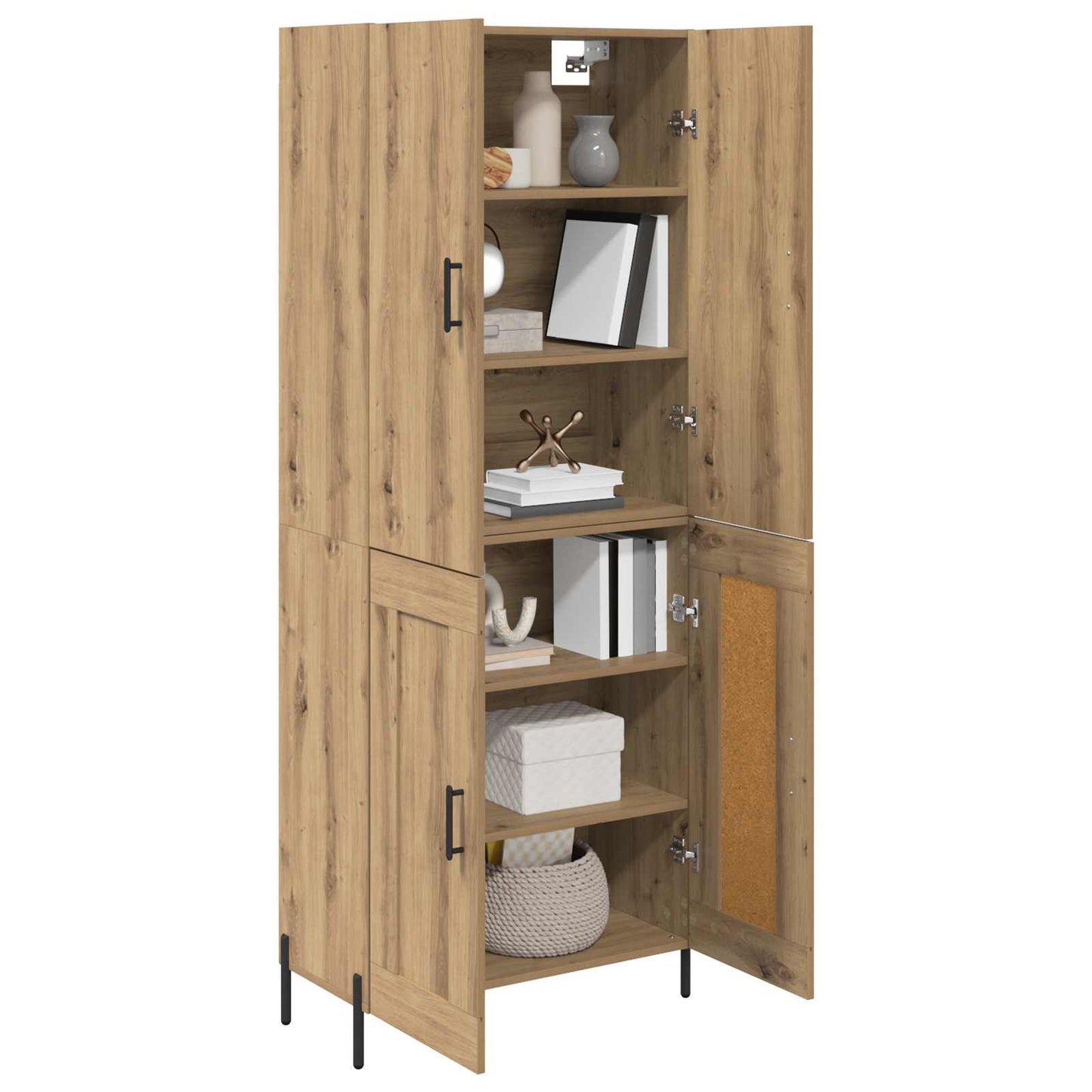Highboard Artisan-Eiche 69,5 x 34 x 180 cm Holzwerkstoff