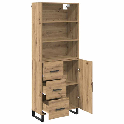 Highboard Artisan-Eiche 69,5 x 34 x 180 cm Holzwerkstoff