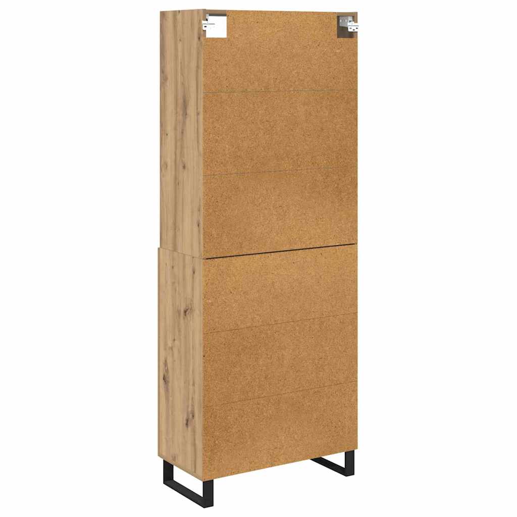 Highboard Artisan-Eiche 69,5 x 34 x 180 cm Holzwerkstoff