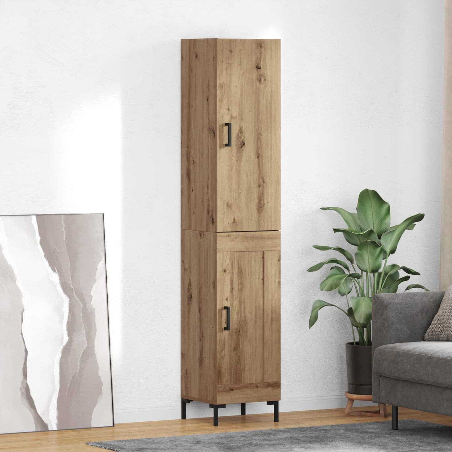 Highboard Artisan-Eiche 69,5 x 34 x 180 cm Holzwerkstoff