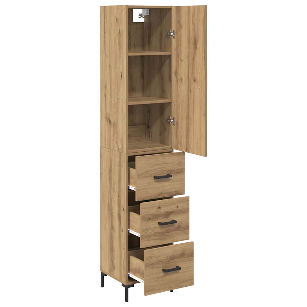 Highboard Artisan-Eiche 69,5 x 34 x 180 cm Holzwerkstoff