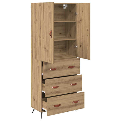 Highboard Artisan-Eiche 69,5 x 34 x 180 cm Holzwerkstoff
