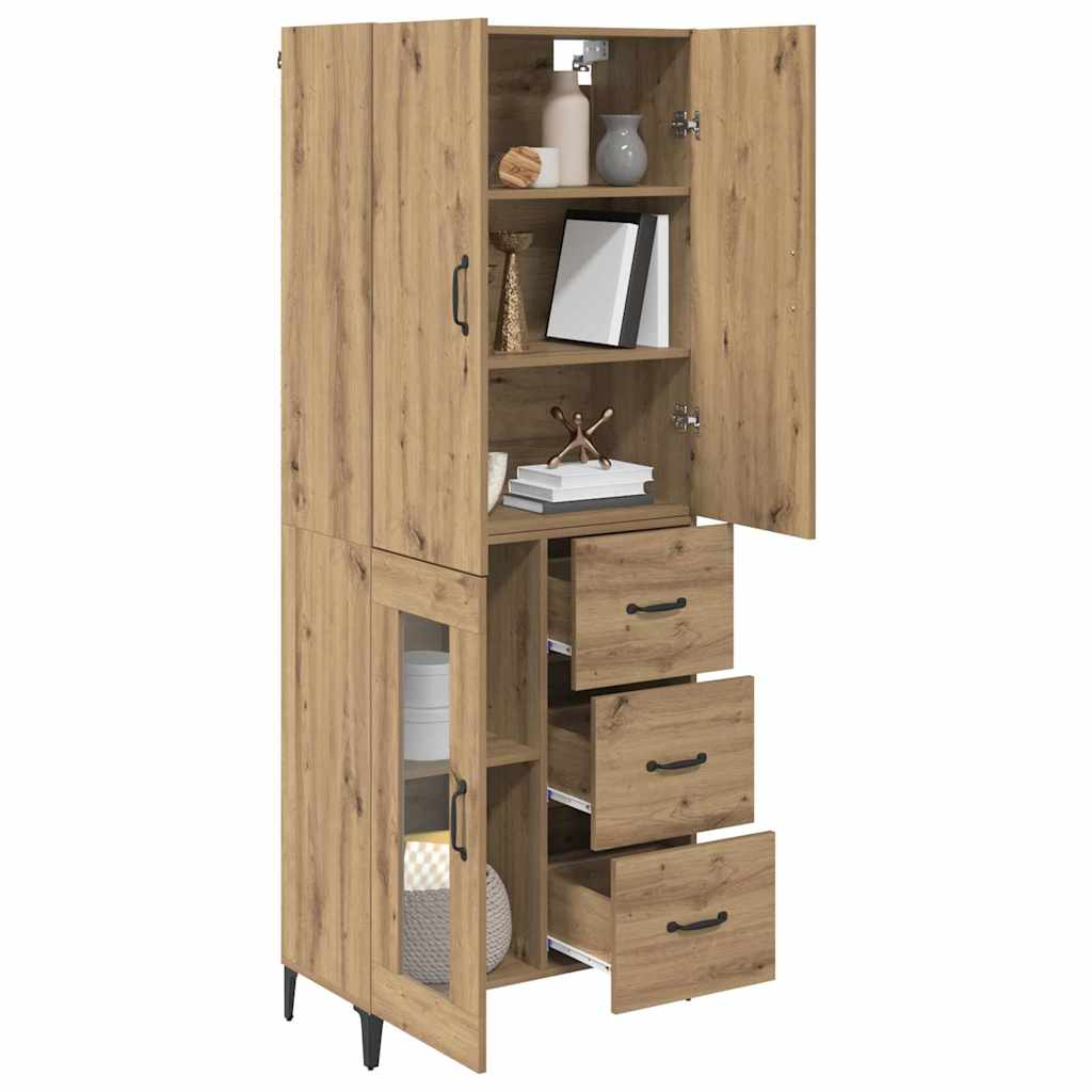 Highboard Artisan-Eiche 69,5 x 34 x 180 cm Holzwerkstoff