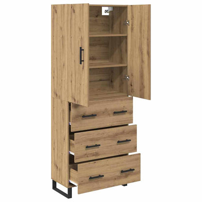 Highboard mit Schubladen 2 pcs Artisan-Eiche 69,5 x 34 x 180 cm