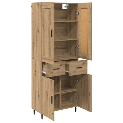 Highboard mit Schubladen 2 pcs Artisan-Eiche Holzwerkstoff