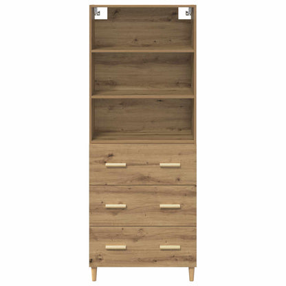 Highboard Artisan-Eiche 69,5 x 32,5 x 180 cm Holzwerkstoff