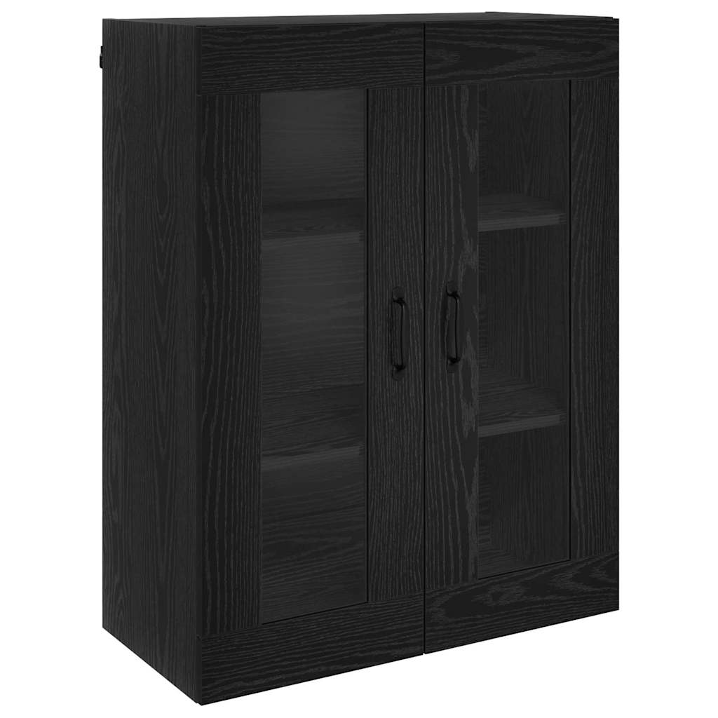 Highboard Schwarz Eichen-Optik 69,5 x 34 x 180 cm Holzwerkstoff