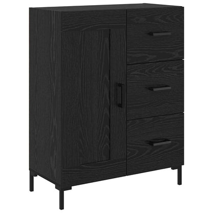 Highboard Schwarz Eichen-Optik 69,5 x 34 x 180 cm Holzwerkstoff