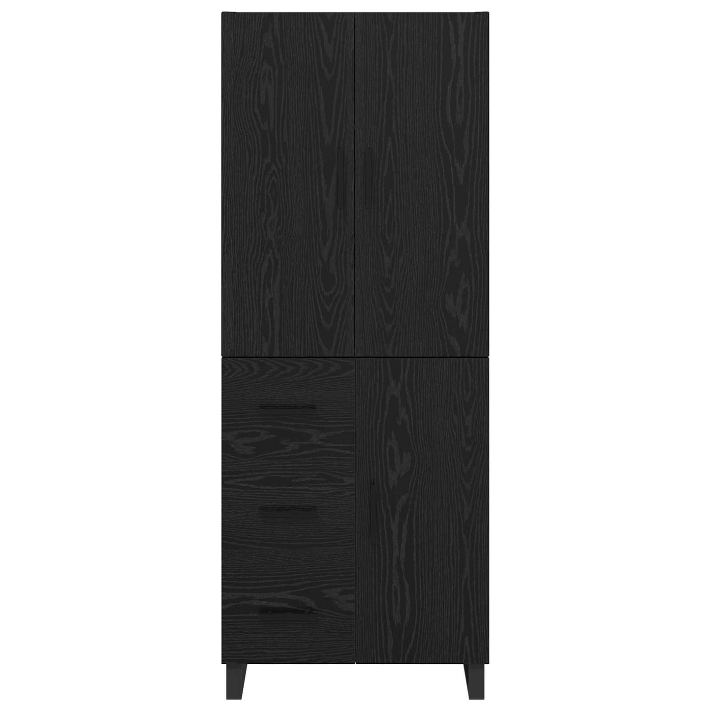 Highboard 2 pcs Schwarz Eichen-Optik 69,5 x 34 x 180 cm