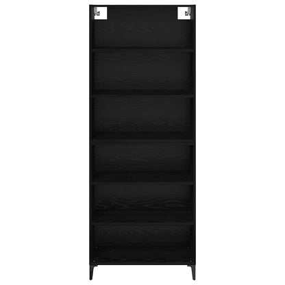 Highboard Schwarz Eichen-Optik 69,5 x 34 x 180 cm Holzwerkstoff