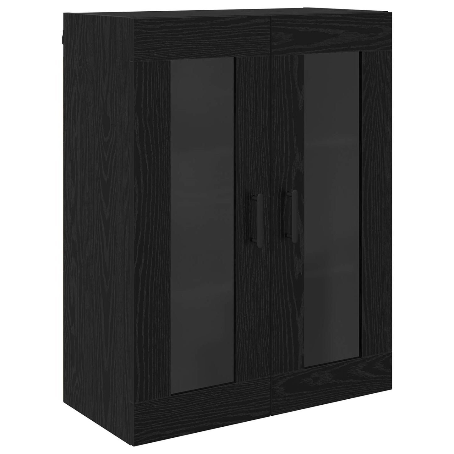 Highboard Schwarz Eichen-Optik 69,5 x 34 x 180 cm Holzwerkstoff