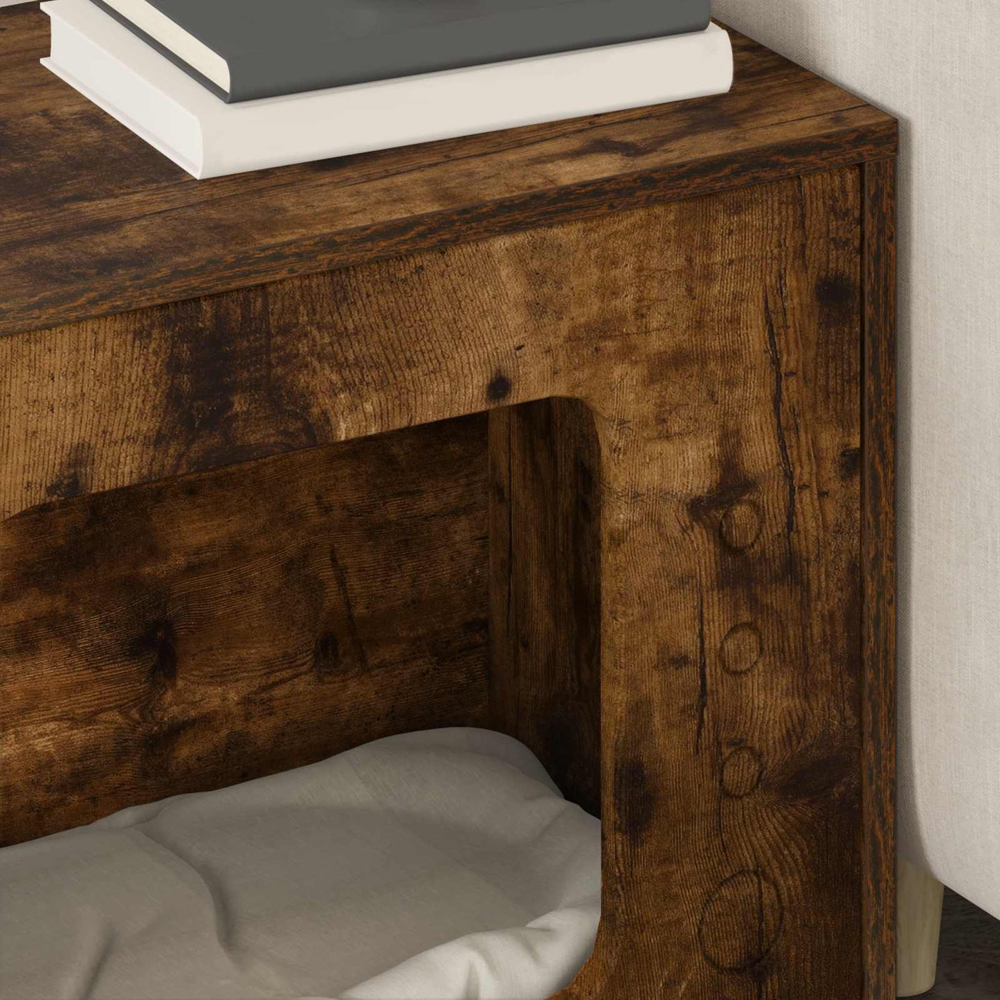 Katzenhaus Geräucherte Eiche 51 x 30 x 42,5 cm Holzwerkstoff