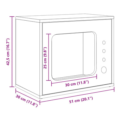Katzenhaus Altholz 51 x 30 x 42,5 cm Holzwerkstoff