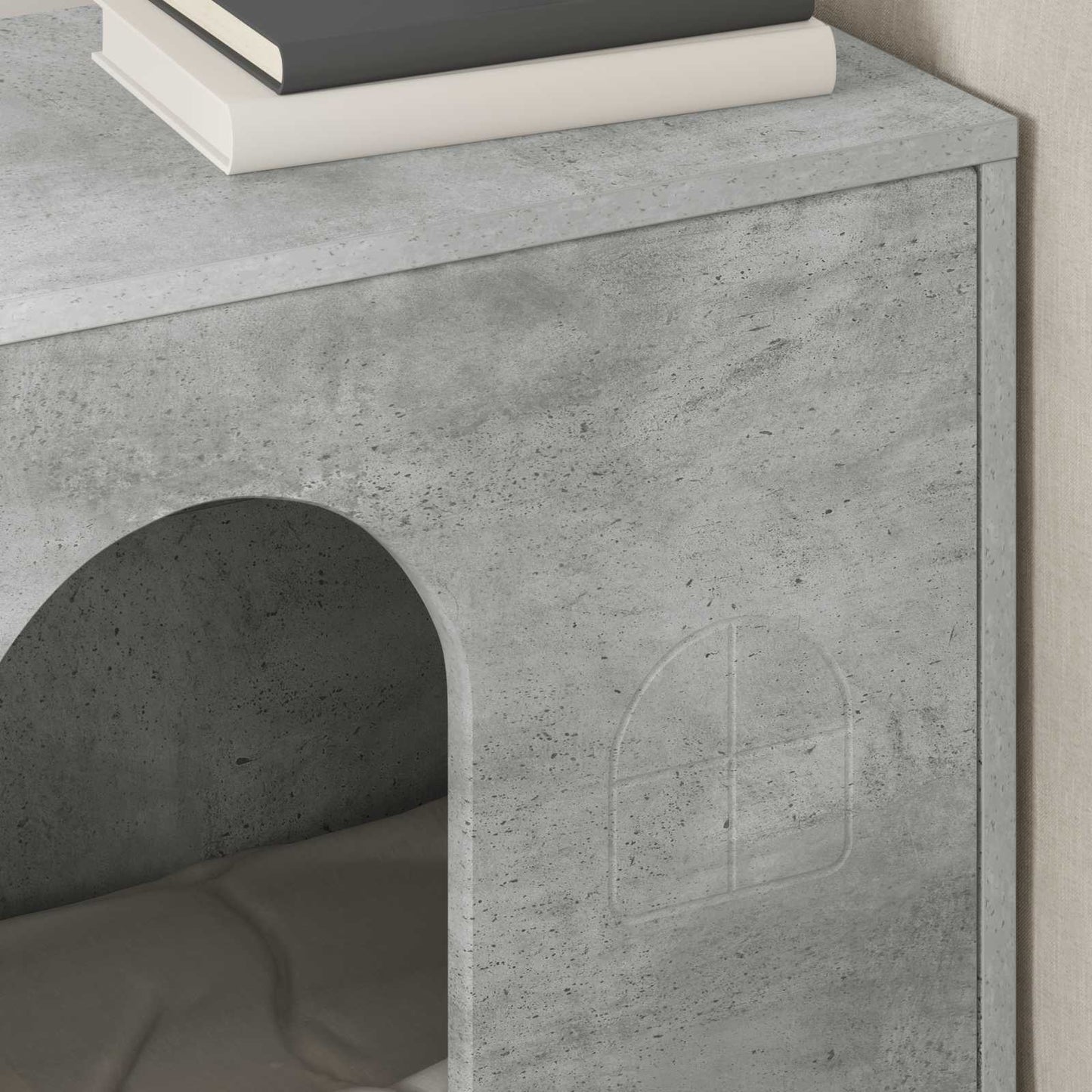 Katzenhaus Beton 51 x 30 x 52 cm Holzwerkstoff