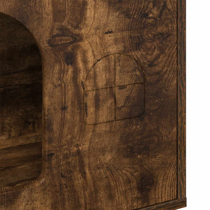 Katzenhaus Geräucherte Eiche 51 x 30 x 52 cm Holzwerkstoff