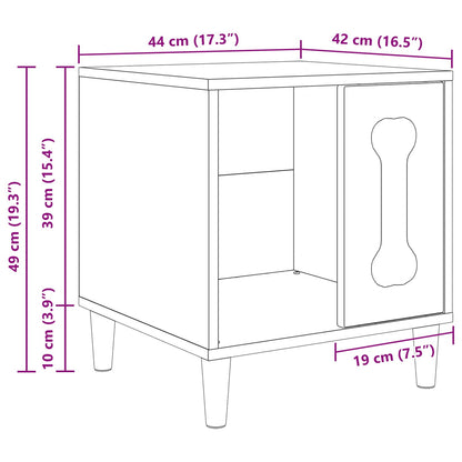 Hundehütte Altholz 44 x 42 x 49 cm Holzwerkstoff