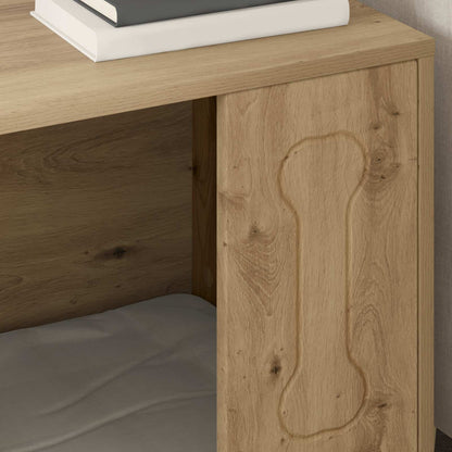 Hundehütte Kunsthandwerk Eiche 44 x 42 x 49 cm Holzwerkstoff