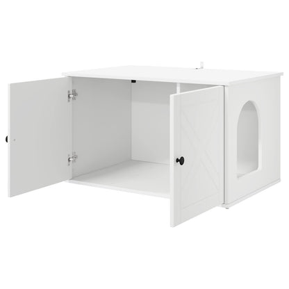 Katzenhaus Weiß 85 x 55 x 50,5 cm Holzwerkstoff