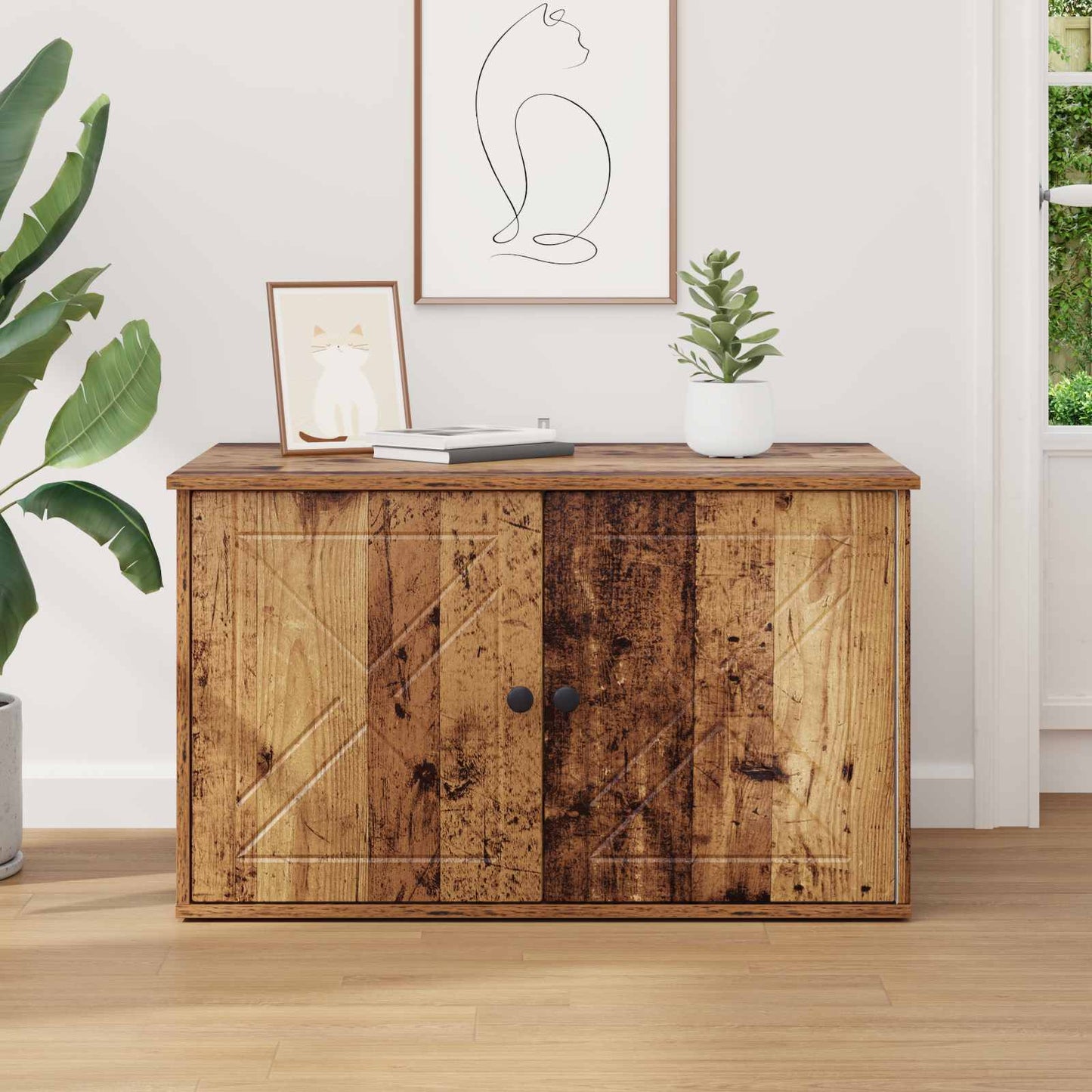 Katzenhaus Altholz 85 x 55 x 50 cm Holzwerkstoff